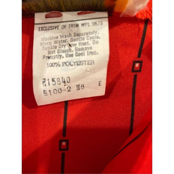 Vintage Lady Arrow Mistique Womens Medium Button Front Blouse Red Silky Stripe - Picture 5 of 8